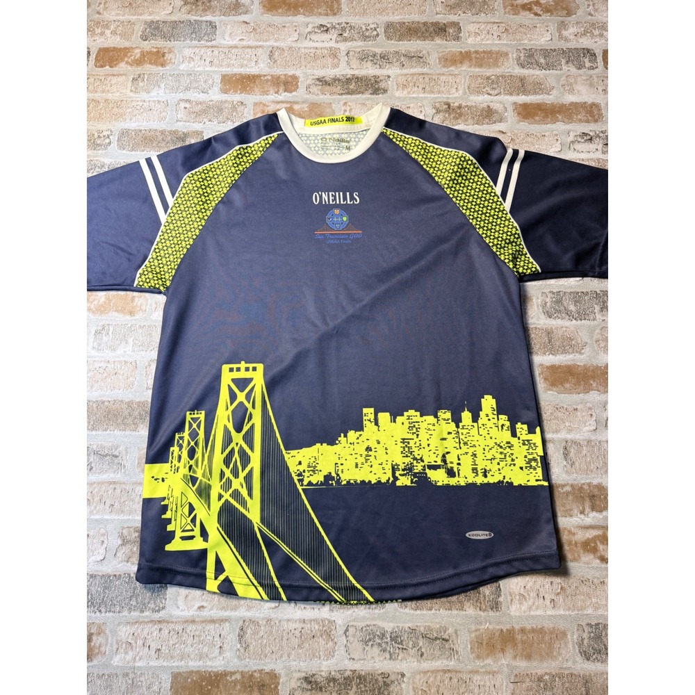 O'Neills‎ San Francisco USGAA Finals 2017 Koolite Jersey Mens Medium Navy Yellow